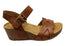 Comfortiva Erena Womens Comfort Footbed Leather Wedge Sandals