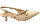 Ramarim Romy Womens Brazilian Sling Back Heels With Comfort Footbed