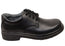 Harrison Daytona Youth Black Leather School Shoes