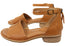 Sofft Faxyn Womens Leather Low Heel Sandals With Comfortable Footbed