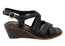 Sofft Gigi Womens Leather Wedge Sandals With Comfortable Footbed
