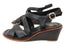Sofft Gigi Womens Leather Wedge Sandals With Comfortable Footbed