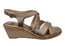 Sofft Gigi Womens Leather Wedge Sandals With Comfortable Footbed
