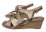 Sofft Gigi Womens Leather Wedge Sandals With Comfortable Footbed