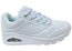 Skechers Womens Uno Stand on Air Comfortable Shoes Light Denim