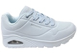 Skechers Womens Uno Stand on Air Comfortable Shoes Light Denim