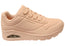 Skechers Womens Uno Stand on Air Comfortable Shoes Light Pink