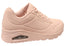 Skechers Womens Uno Stand on Air Comfortable Shoes Light Pink