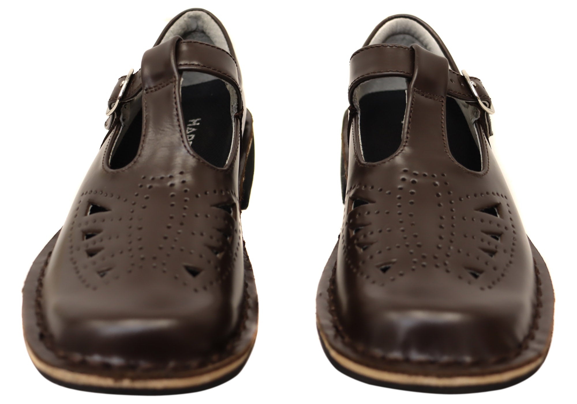 Harrison Indiana II T Bar Senior and Youths Leather School Shoes Brand House Direct