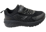 Sfida Prota Kids Boys Adjustable Strap Athletic Shoes Black Black