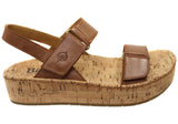 Born Sloan Womens Comfortable Leather Platform Sandals