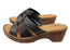 Born Rosario Womens Cushioned Comfort Footbed Leather Slides Sandals