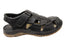 Born Mens Cabot III Leather Closed Toe Sandals With Comfort Footbed