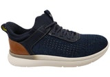 Florsheim Mens EE Extra Wide Fleet Knit Elastic Lace Sneakers