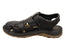Born Mens Cabot III Leather Closed Toe Sandals With Comfort Footbed