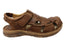 Born Mens Cabot III Leather Closed Toe Sandals With Comfort Footbed