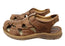 Born Mens Cabot III Leather Closed Toe Sandals With Comfort Footbed