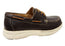 Born Mens Leather Mariner 3 Eye Boat Shoes With Comfortable Footbed