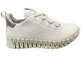 ECCO Womens Comfortable Leather Gruuv Sneakers Shoes