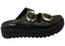 Pegada Ophelia Womens Comfort Brazilian Platform Leather Slide Sandals