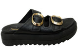 Pegada Ophelia Womens Comfort Brazilian Platform Leather Slide Sandals
