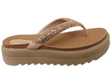 Pegada Fable Womens Comfortable Brazilian Platform Thongs Sandals