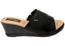 Pegada Lysandra Womens Comfort Brazilian Wedge Leather Slide Sandals