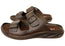 Pegada Ashton Mens Comfortable Leather Slide Sandals Made In Brazil