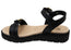 Softli Ebony Womens Brazilian Sandals With Comfortable Footbed