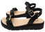 Softli Ebony Womens Brazilian Sandals With Comfortable Footbed
