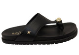 Softli Violet Womens Brazilian Thongs Sandals Flexible Comfort Footbed
