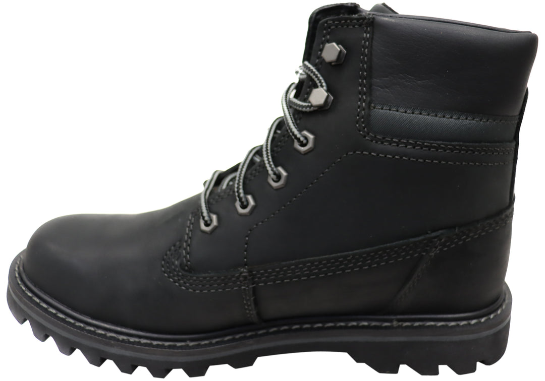 Caterpillar Mens Comfortable Leather Deplete Waterproof Boots Brand