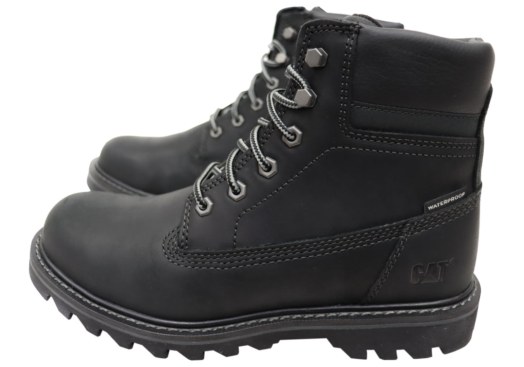Caterpillar Mens Comfortable Leather Deplete Waterproof Boots Brand
