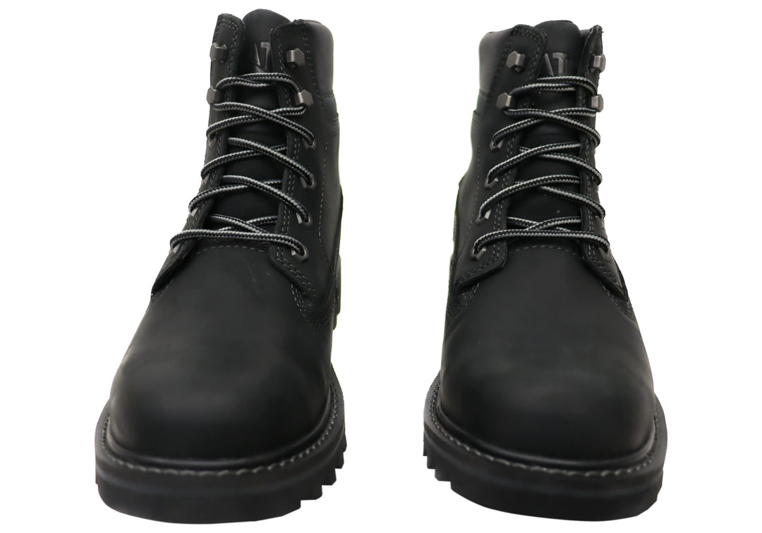 Caterpillar Mens Comfortable Leather Deplete Waterproof Boots Brand