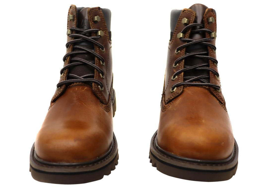 Caterpillar Mens Comfortable Leather Deplete Waterproof Boots Brand