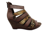 Birthmark Sina Womens Comfortable Leather Wedge Sandals