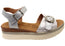 Natural Comfort French Womens Comfortable Leather Sandals Silver