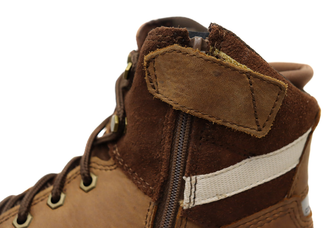 Caterpillar Mens Leather Impact Zip Carbon Composite Toe Work Boots Brand House Direct