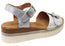 Natural Comfort French Womens Comfortable Leather Sandals Silver