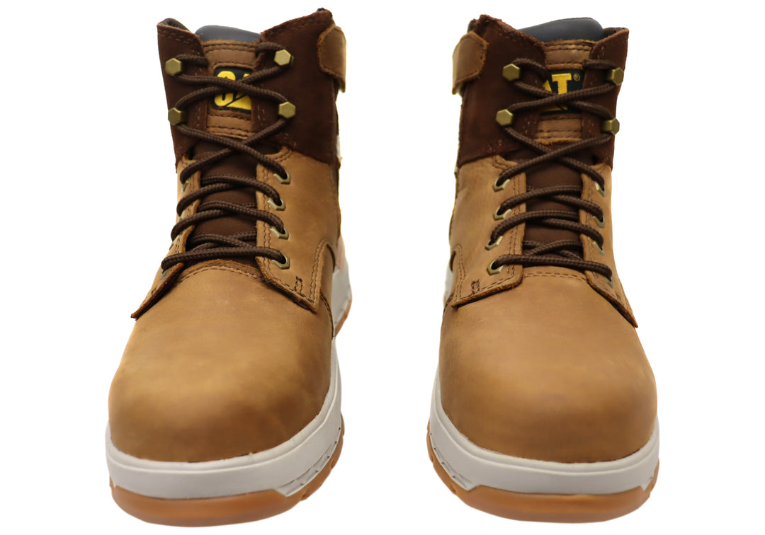 Caterpillar Mens Leather Impact Zip Carbon Composite Toe Work Boots Brand House Direct