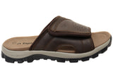 Explorer Jacob Mens Comfortable Leather Slides Sandals