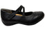 Ziera Xray XW Black Leather Womens Extra Wide Fit Mary Jane Shoes