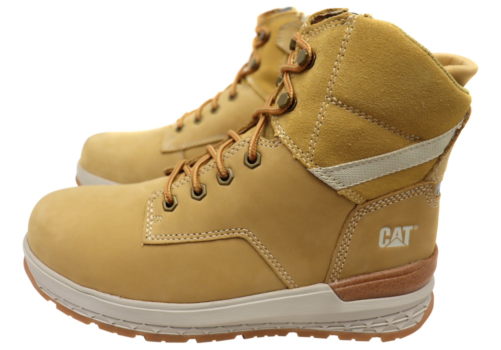 Caterpillar Mens Leather Impact Zip Carbon Composite Toe Work