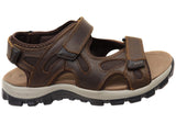 Explorer Nick Mens Comfortable Leather Adjustable Strap Sandals