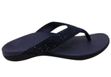 Axign Womens Comfortable Premium Bling Orthotic Thongs Sandals