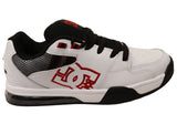 DC Shoes Mens Comfortable Leather Versatile Shoes White Black Red