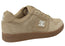 DC Shoes Mens Comfortable Manteca 4 Leather Lace Up Sneakers Tan Gum