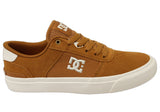 DC Shoes Mens Comfortable Teknic S Leather Lace Up Shoes Tan