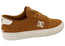 DC Shoes Mens Comfortable Teknic S Leather Lace Up Shoes Tan