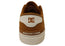 DC Shoes Mens Comfortable Teknic S Leather Lace Up Shoes Tan